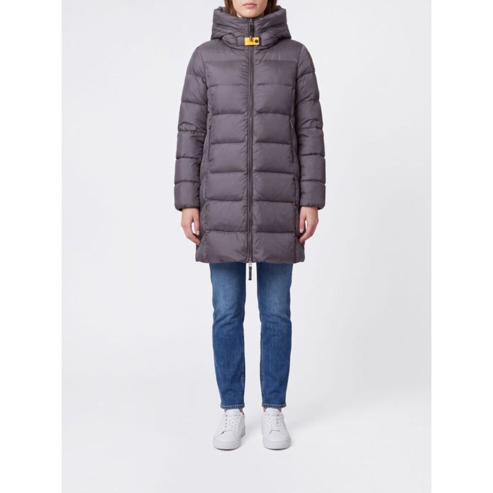 Parajumpers Marion Long Quilted Down Jacket With Hood And High Neck